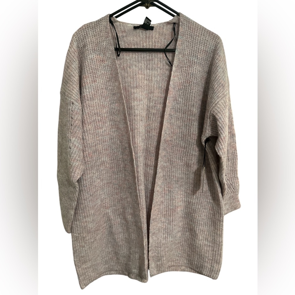 Forever 21 Women's Open-Front Cardigan - Light Purple / Pink